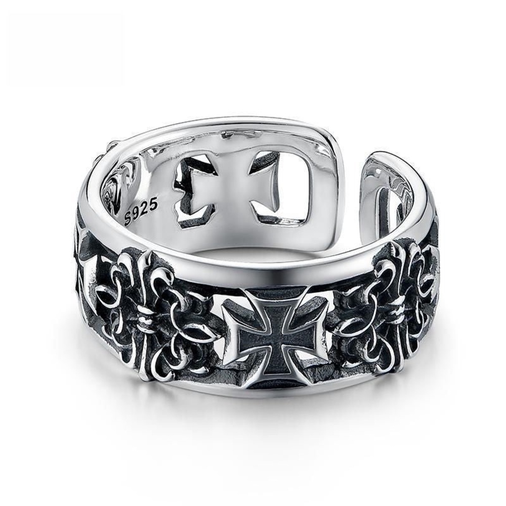 *SOLD*Vintage Retro Cross 925 Stirling Silver Ring - Picture 2 of 4